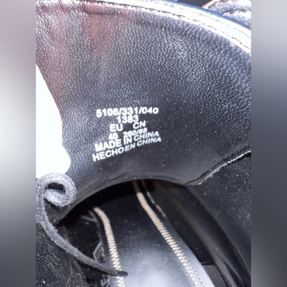 Black Bershka boots Women’s Block Heels Platform Patent Ankle Combat Boots - Picture 8 of 14